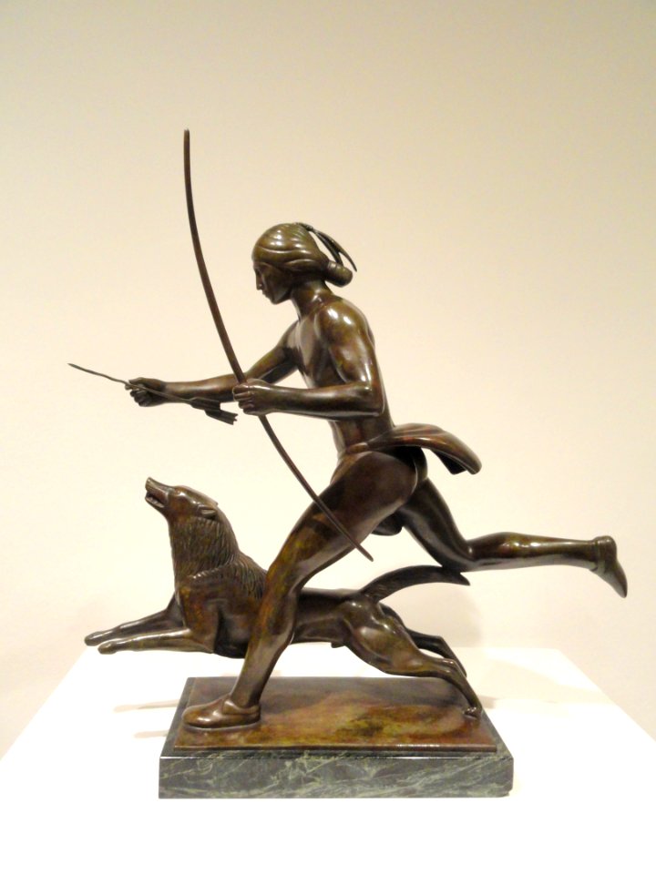 Indian Running with Dog by Paul Manship, 1922 - Corcoran Gallery of Art - DSC01220