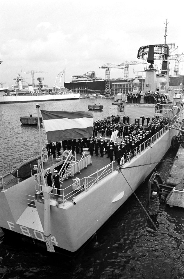 Indiensstelling Fregat Hr. Ms. Tjerk Hiddes bij NDSM werf, Bestanddeelnr 920-6048