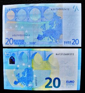 Bank note 20 currency