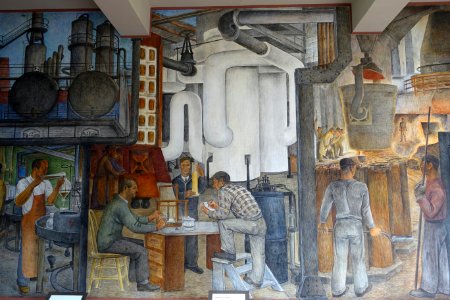 Industries of California by Ralph Stackpole, detail - Coit Tower, San Francisco, CA - DSC04746