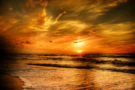 Summer sunset sea