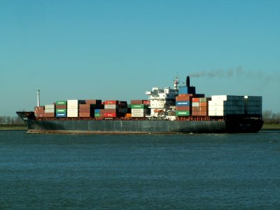 India Lotus p4, leaving Port of Rotterdam, Holland 08-Apr-2006