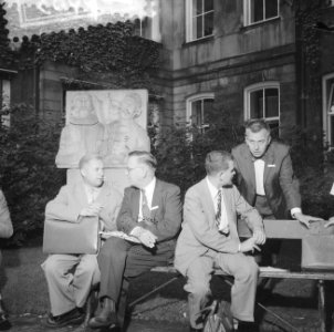Internationale Ruimtevaartcongres (Amsterdam) Professor Krasovsky (Rusl) en Pro, Bestanddeelnr 909-8083