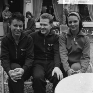 Internationale Tafeltenniskampioenschappen 1962, in Krelagehuis te Haarlem, v.l., Bestanddeelnr 914-4304