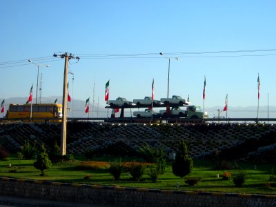Interlace - end of 17 shahrivar st - flags of Iran-Nishapur 03