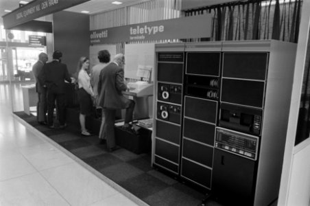 Internationaal Computercongres in RAI, Amsterdam nieuw teletypesysteem op voor, Bestanddeelnr 923-7787