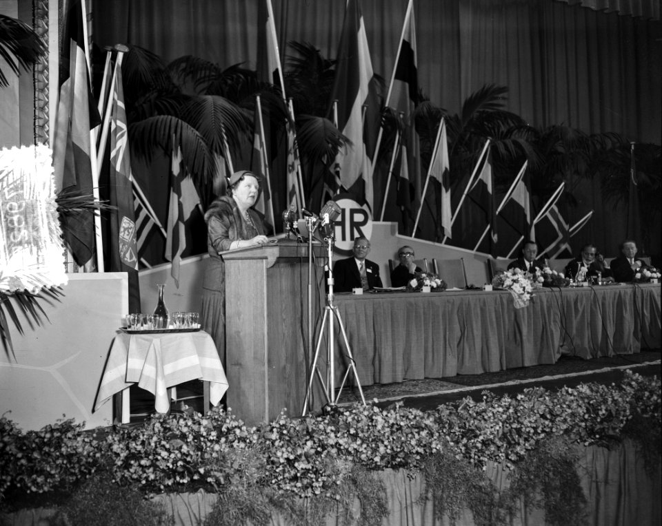 Internationaal Congres Menselijke Verhoudingen . De Koningin spreekt, Bestanddeelnr 907-9825