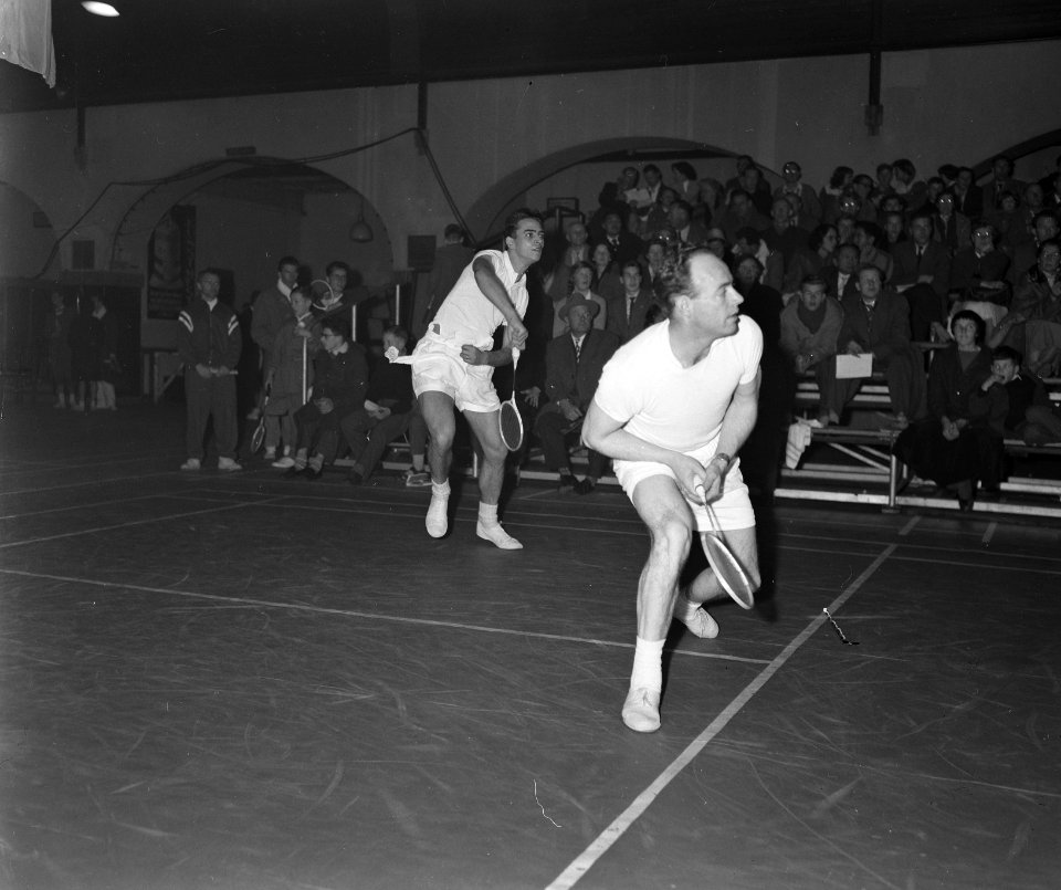 Internationale kampioenschap badminton Haarlem Arne Rasmussen , J Hammergaard , Bestanddeelnr 908-2239