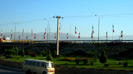 Interlace - end of 17 shahrivar st - flags of Iran-Nishapur 06