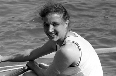 Internationale roeiwedstrijd Bosbaan te Amsterdam Karen Wolf (skiff, Duitsland), Bestanddeelnr 914-0565 (cropped)