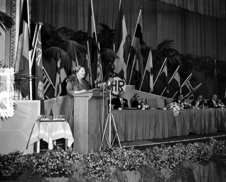 Internationaal Congres Menselijke Verhoudingen . De Koningin spreekt, Bestanddeelnr 907-9824