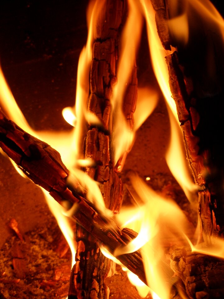 Campfire fire burn