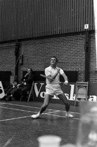 Internationale badmintonwedstrijden in Duinwijckhal Haarlem Spelmoment, Bestanddeelnr 923-2560