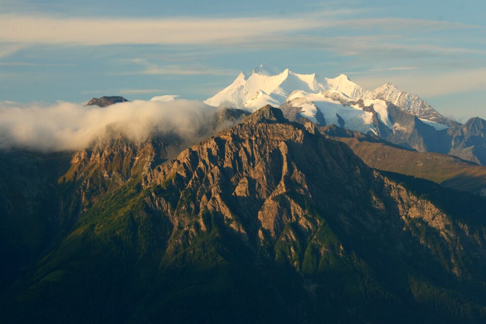 Valais morning sun switzerland