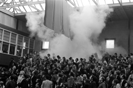 Internationale badmintonwedstrijden in Duinwijckhal Haarlem Spelmoment, Bestanddeelnr 923-2555