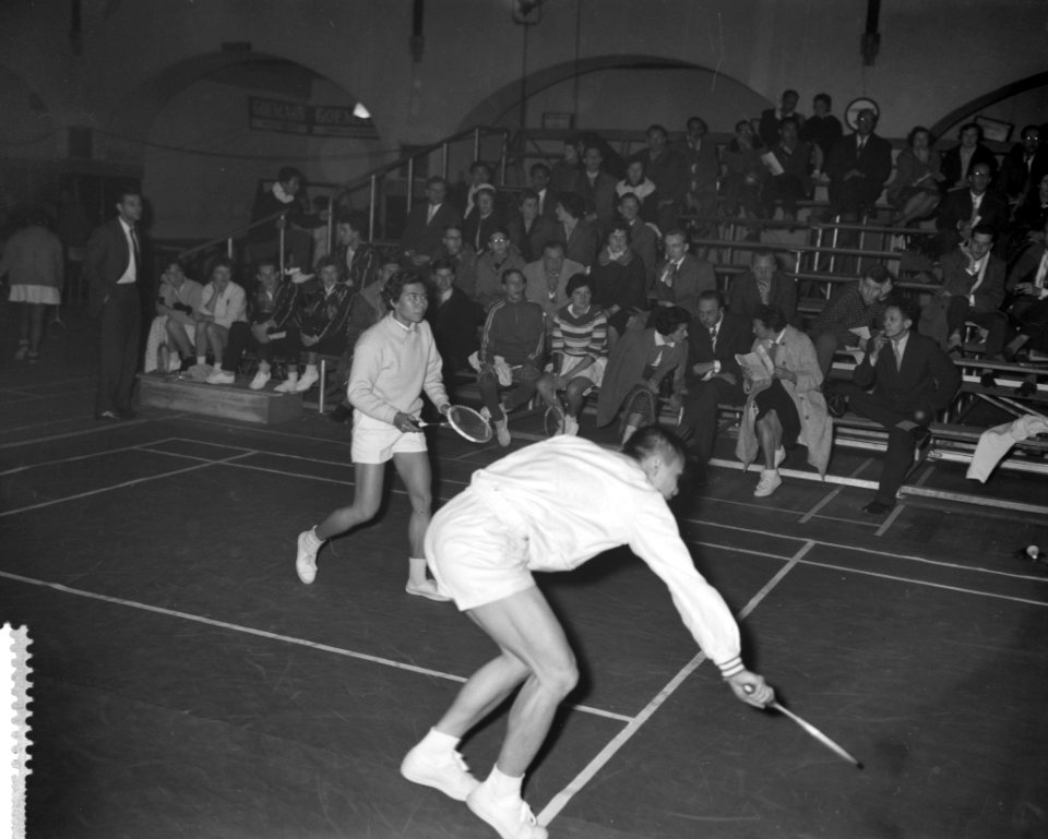 Internationale badmintonkampioenschap te Haarlem mejuffrouw P Pattabongs tegen , Bestanddeelnr 911-0306
