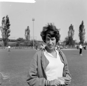 Internationale atletiekwedstrijden, Joke Bijleveld (kop, Bestanddeelnr 916-4952