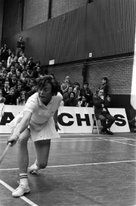 Internationale badmintonwedstrijden in Duinwijckhal Haarlem Spelmoment, Bestanddeelnr 923-2558