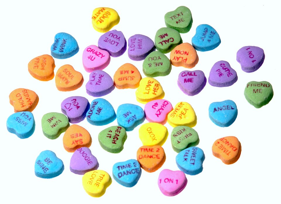 Conversation sweethearts valentine