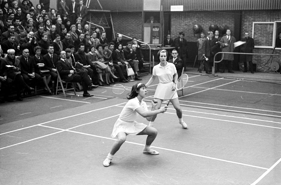 Internationale Badmintonkampioenschappen te Haarlem De finale dames dubbel, de , Bestanddeelnr 914-8057