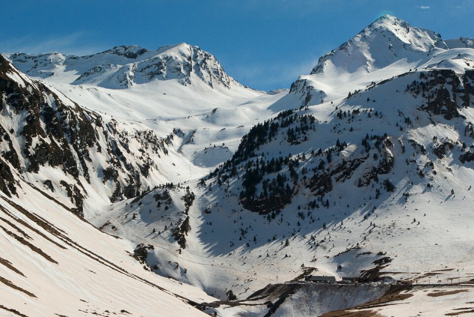 Béarn winter landscape mountain