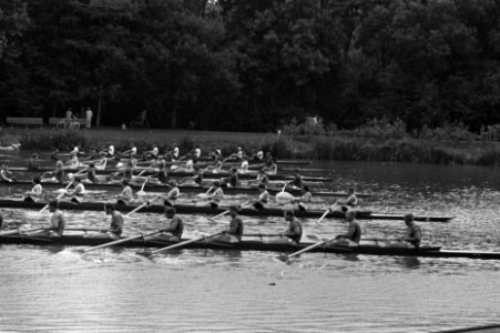 Internationale Bosbaanregatta start achten, Bestanddeelnr 923-7014