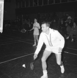 Internationale Badminton kampioenschappen te Haarlem, kampioen bij de heren de D, Bestanddeelnr 918-7737
