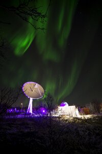 Northern lights light winter