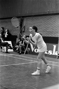 Internationale badmintonwedstrijden in Duinwijckhal Haarlem Spelmoment, Bestanddeelnr 923-2559