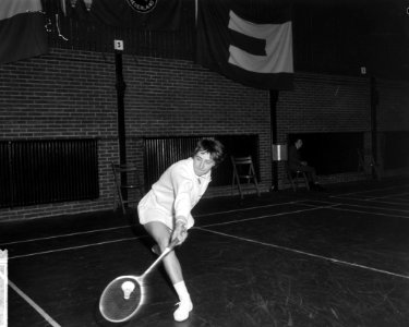 Internationale badmintonkampioenschappen te Haarlem, Gerda Schuhmacher (Duitslan, Bestanddeelnr 917-4268