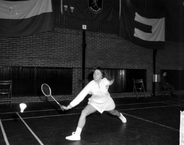Internationale badmintonkampioenschappen te Haarlem, Gerda Schuhmacher (Duitslan, Bestanddeelnr 917-4267
