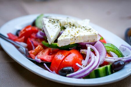 Food greek salad tomatoes
