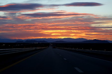 Interstate 15 westbound near Glendale, Nevada in Clark County, Nevada