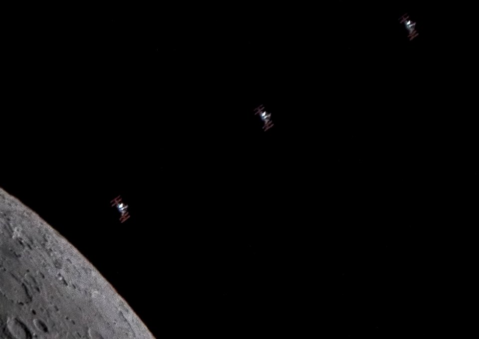 International Space Station Transit Illuminated cropped