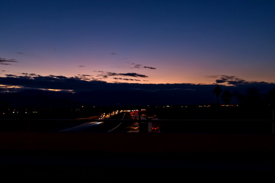 Interstate 10 seen from Indio, California