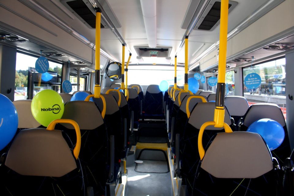 Inuti en Buss på Kallhäll station - september 2016 bild 1