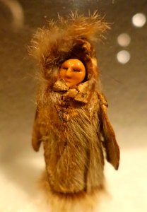 Inuit figurine brought to Sweden from the Arctic by polar explorer Adolf Erik Nordenskiöld, Port Clarence, Alaska - Etnografiska museet - Stockholm, Sweden - DSC00824