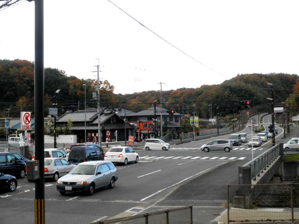 Inuidani Seikatown Kyotopref Inuidani-nishi crossing (Route163 Naraprefectural and Kyotoprefectural road 52 Nara Seika Line)