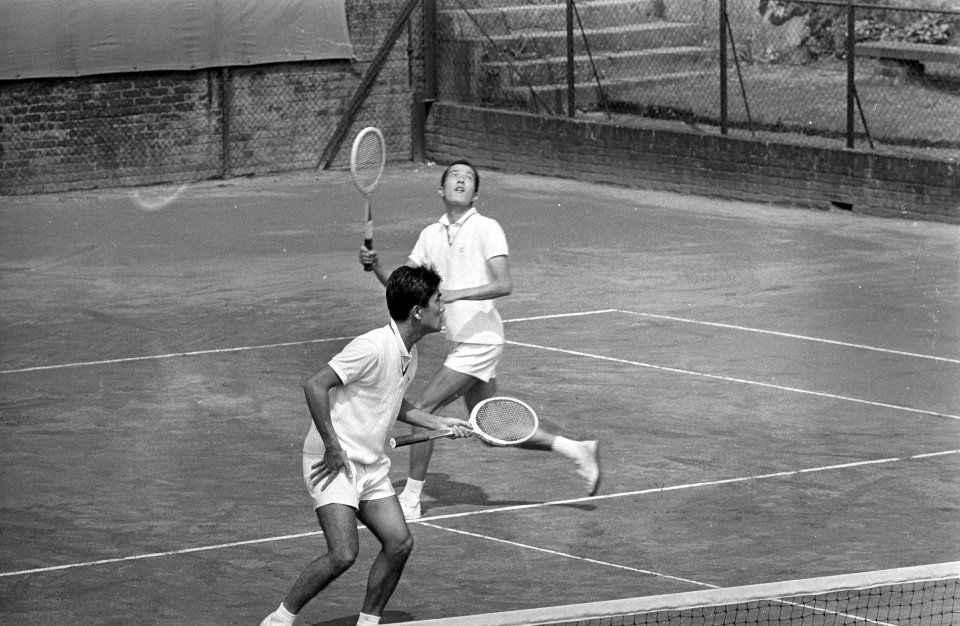 International tenniskampioenschappen te Hilversum, het Japanse heren-dubbel Wate, Bestanddeelnr 919-3831