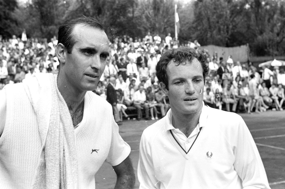 Internationaal Tennis Toernooi, Amsterdam Okker en Gimeno, kop, Bestanddeelnr 922-4576