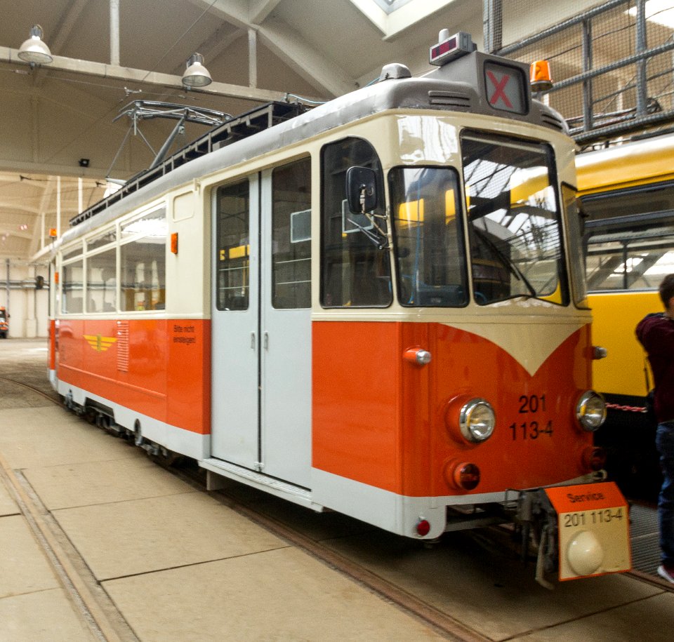 Inspektionswagen 201 113-4 im Betriebshof Waltherstraße