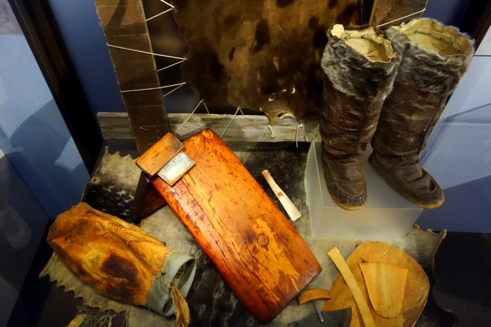 Inuit tools for making sealskin boots, Ungava Inuit, 1989 - Bata Shoe Museum - DSC00398