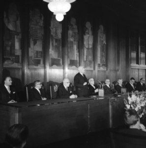 Installatie Dr. J. Samkalden als burgemeester Amsterdam Burgemeester Samkalden a, Bestanddeelnr 920-6189