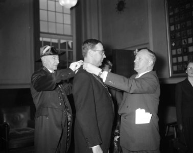 Installatie nieuwe burgemeester te Amsterdam mr G van Hall, Bestanddeelnr 908-2901