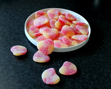 Red candy bowl sweet photo