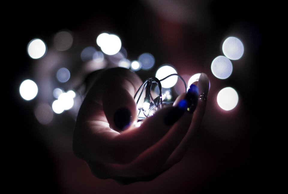 Lights inspiration hand photo