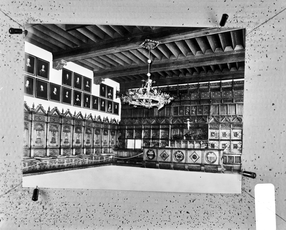 Interieur van de Vredeszaal in het raadshuis van Munster in Westfalen, Bestanddeelnr 925-0694