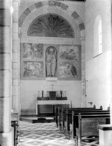 Interieur van de kloosterkerk St Jozefaltaar met fresco's, Bestanddeelnr 252-0797