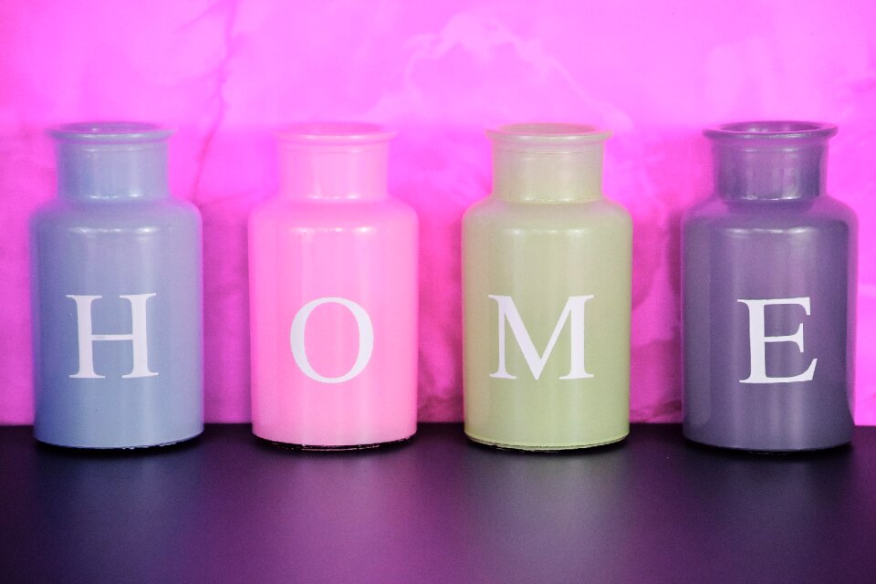 Colorful glass decoration