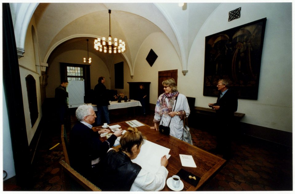 Interieur van de librije in het stadhuis. NL-HlmNHA 54035049